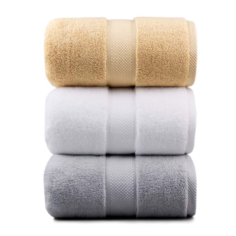 Decorative Dobby Border Bath Towels High Quality & Stylish