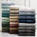 Decorative Dobby Border Bath Towels