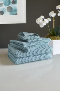 Waffle Bath Sheet, Hand & Wash Cloth Set