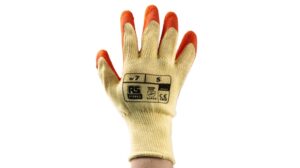 Orange Latex Coated Polycotton Work Gloves