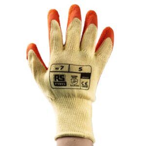 Orange Latex Coated Polycotton Work Gloves