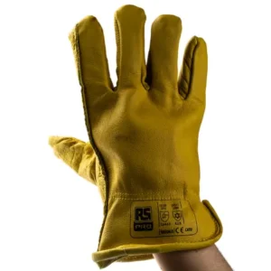 Yellow Leather Work Gloves